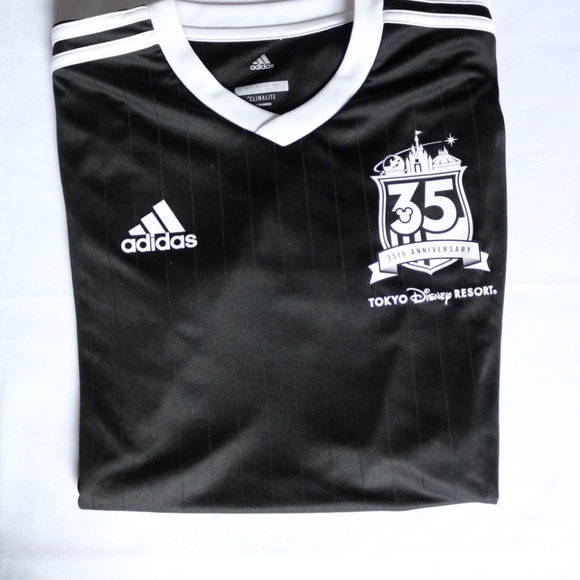 DISNEY Adidas Tokyo Resort 35th Anniversary Men's Large Black Climalite Shirt - Picture 7 of 9